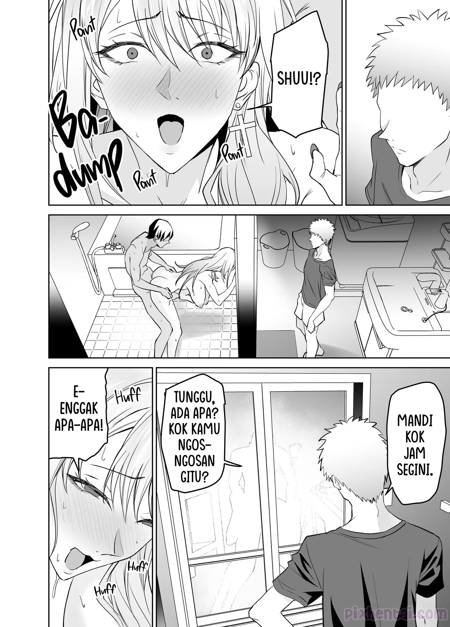 Komik hentai xxx manga sex bokep Tomodachi no Gal Mama Batsu Ichi Bakunyuu wa Musuko ni Kakurete Ore no Dekachin wo Kuimakuru 57
